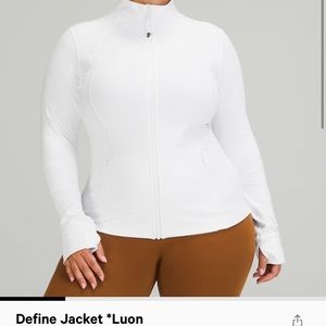 **LOOKING FOR** white lulu define jacket